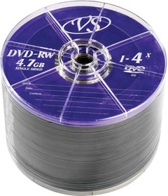 Фото 1/3 Носители информации DVD-RW, 4x, VS, Bulk/50, VSDVDRWB5001