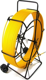 Протяжка для кабеля мини УЗК d=9 мм L=100 м на тележке, желтый СП-Т1-9/100