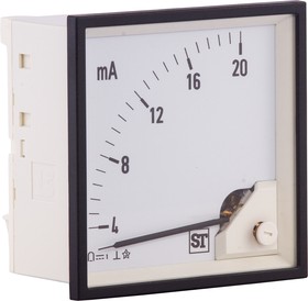PQ94-I42S2N1CAW0ST, Sigma Analogue Panel Ammeter 20mA DC, 92mm x 92mm Moving Coil