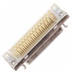 10250-55H3PC, 102 Female 50 Pin Right Angle Through Hole PCB Socket 1.27mm ...