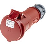 3970, PowerTOP IP44 Red Cable Mount 4P Industrial Power Socket, Rated At 32A, 400 V