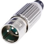 AAA4MZ, Cable Mount XLR Connector, Male, 4 Way, Silver Plating