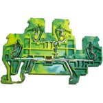 870-507, 870 Series Green/Yellow Earth Terminal Block, 2.5mm², Double-Level ...