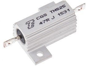 Фото 1/4 47Ω 25W Wire Wound Chassis Mount Resistor THS2547RJ ±5%