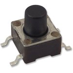 5-1437565-0, Switch Tactile OFF (ON) SPST Round Button Gull Wing 0.05A 24VDC ...