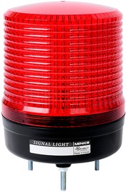 Фото 1/2 MS115L-BFF-R Сигнальный маяк ø115×142мм, монтаж на шпильках 3×M5, LED модуль постоянного/мигающего свечения: красный + зуммер 80дБ, Uпит. 90