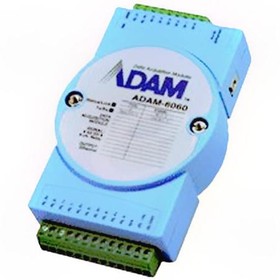 Фото 1/2 ADAM-6060-D, 6 Relay Output/6 DI Module, 12 Channels, 10/100 Ethernet / RJ45, 30V