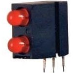 553-0121-200F, LED Circuit Board Indicators GREEN TOP/RED BOTTOM