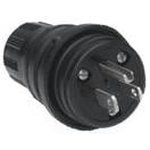 1301460032, AC Power Plugs & Receptacles 5-15P MALE - BLACK WATERTITE