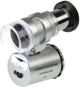 PL4444, Микроскоп Pro Legend 60x мини, с подсветкой (2 LED) и ультрафиолетом