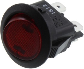 RR812C1000-116, Rocker Switches ROCKER, 16A 125VAC, DPST Off-On, Panel Mount, Snap-In Quick Connect - 0.187"