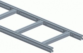 Лестничный лоток прямая секция, шириной 200 мм, алюминий, 3 метра LAN-LTA200