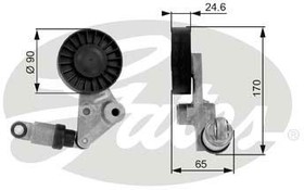 T38239, Ролик OPEL ASTRA G 98-05, FRONTERA B 98-, OMEGA B 97-03, SIGNUM 03-, SINTRA 97-99, VECTRA B 96-03, VECTRA C 02-, ZAFIRA 99-05, SAAB