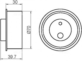 Фото 1/7 GT10150, Ролик натяжителя ремня ГРМ