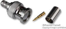 Фото 1/2 000-68175-5RFX, RF Connector BNC Straight Crimp Plug for RG-59 20 AWG 50 Ohm