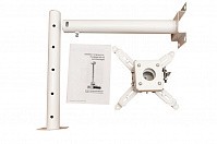 Фото 1/2 Крепление для проектора, с круглой штангой, от потолка 30-50см, цв. белый
