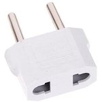 Переходник на евровилку US-EU,белый, Переходник на евровилку