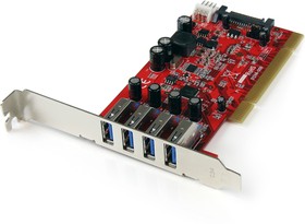 Фото 1/4 PCIUSB3S4, 4 Port USB A PCI USB 3.0 Card