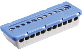 Фото 1/2 1SPE007715F0732, MISTRAL65 Series Non-Fused Terminal Block, 11-Way, 100A, 6 mm², 16 mm² Wire, Screw Termination