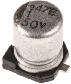 Фото 1/2 1μF Aluminium Electrolytic Capacitor 50V dc, Surface Mount - EMVE500ADA1R0MD55G