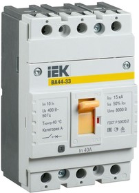 Выключатель автоматический 3п 40А 15кА ВА44 33 IEK SVA4410-3-0040