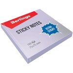 Самоклеящийся блок Ultra Sticky 75x75 мм, 100 листов, пастель, фиолетовый LSn_39209