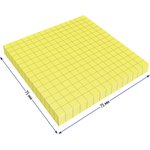 Самоклеящийся блок Ultra Sticky 75x75 мм, 80 листов, в клетку, желтый неон LSn_39700