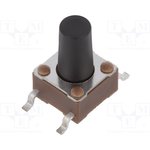 3-1437566-8, Switch Tactile OFF (ON) SPST Round Button Gull Wing 0.05A 24VDC ...