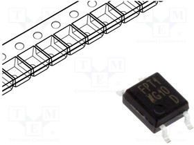 IS181D, Оптопара, с транзистором на выходе, 1 канал, SOP, 4 вывод(-ов), 50 мА, 3.75 кВ, 300 %