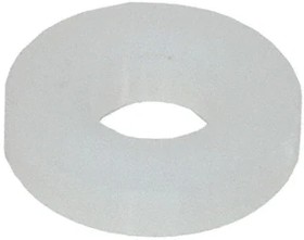 16FW004093, Natural Nylon Flat Washer - in)side Diameter 2.9 mm (0.115 in) - 6.4 mm (0.250 in) - Thickness 2.4 mm (0.093 in ...