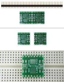 204-0013-01, PCBs & Breadboards .635mm pitch SMT to DIP adapter