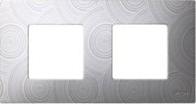 Декоративная накладка на рамку базовую, 2 поста, S27 Play, Extrem, текстурный серый 2700627-805