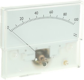 Фото 1/2 IS 11012, Analogue Panel Ammeter 1mA DC, 40.5mm x 91.5mm, ±1.5 % Moving Coil