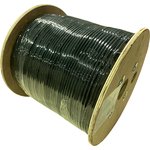 Кабель UTP, 4 пары, Кат. 5e, LSZH, универсальный, с тросом, черный, 305м в кат., TWT