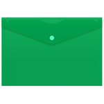 Конверт на кнопке Бюрократ -PK804A5NGRN A5 непрозрачный пластик 0.18мм зеленый