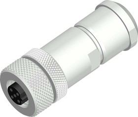 Circular Connector, 5 Contacts, Cable Mount, M12 Connector, Socket, Female, IP67