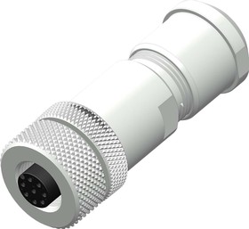 Circular Connector, 8 Contacts, Cable Mount, M12 Connector, Socket, Female, IP67