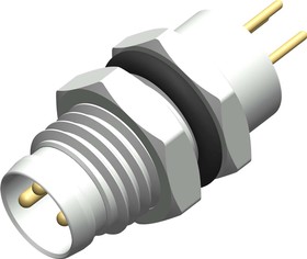 Circular Connector, 3 Contacts, Panel Mount, M8 Connector, Plug, Male, IP67