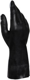 Фото 1/6 Перчатки латексно-неопреновые MAPA Technic/UltraNeo 401, хлопчатобумажное напыление, размер 7 (S), черные