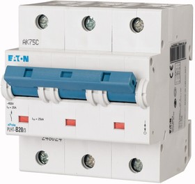 Выключатель автоматический трехполюсный PLHT-C40/3 40А С 25кА | 248036 | EATON