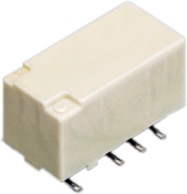 Фото 1/2 TX2SS-5V, Surface Mount Non-Latching Relay, 5V dc Coil, 28.1mA Switching Current, DPDT