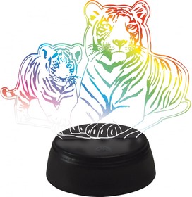 Декоративный светильник с эффектом 3D «Семья тигров», на батарейках ULI-M508 RGB/3AA TIGER