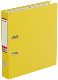 Папка-регистратор Standard 50 мм, бумвинил, с карманом на корешке, желтая ATb_50405