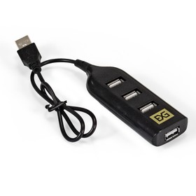 Фото 1/8 EX293976RUS, USB-Хаб (концентратор) 4-в-1 ExeGate DUB-42 (кабель-адаптер USB2.0 --  4xUSB2.0, Plug&Play, черный)