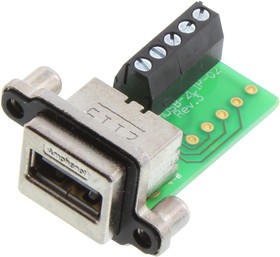 Фото 1/4 MUSB-A411-30, ADAPTER, 4P USB TYP A RCPT-5P TERM BLOCK