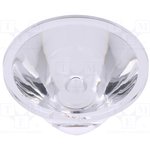 F12985, Линза для LED, круглая, Мат-л: PммA плексиглас, прозрачный, 3-7°