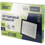 General Светодиодный прожектор 320*231*38мм 200Вт 14520Лм 6500К Холодный белый ...