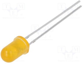 OS5OGA5A34A-1-YZ, LED; 5mm; orange; 22000?25000mcd; 30°; Front: convex; 1.9?2.6V