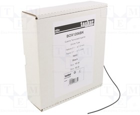 BOX 1206 BK, Термоусадочная трубка; без клея; 2: 1; 1,2мм; L: 10м; черный