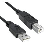 3021001-03, USB Cables / IEEE 1394 Cables A-B 28/28 AWG 3' BLK USB 2.0